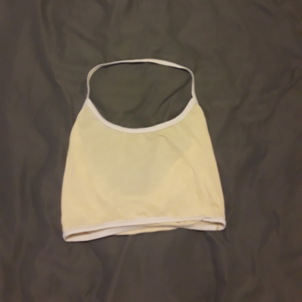 Light yellow crop top